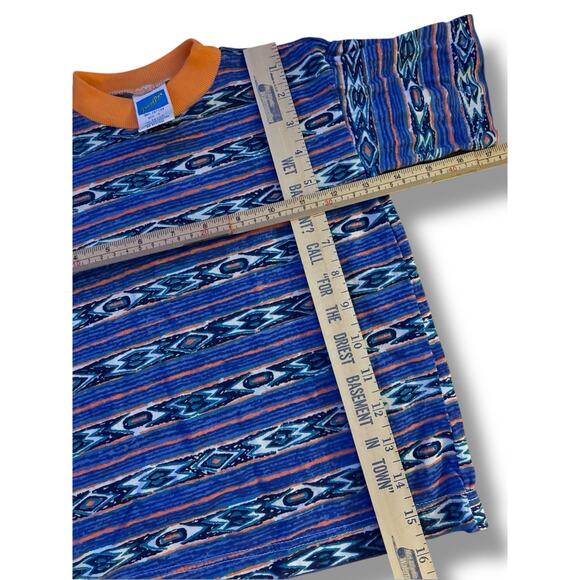 Vintage 80s 90s AOP Surf Skate Tee & Neon Shorts Set Kids Size 6 NWOT - Picture 5 of 6